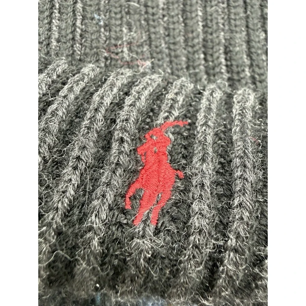 Polo Ralph Lauren‎ Men's Merino Wool 2 Piece Set Hat & Scarf Reversible BLUE